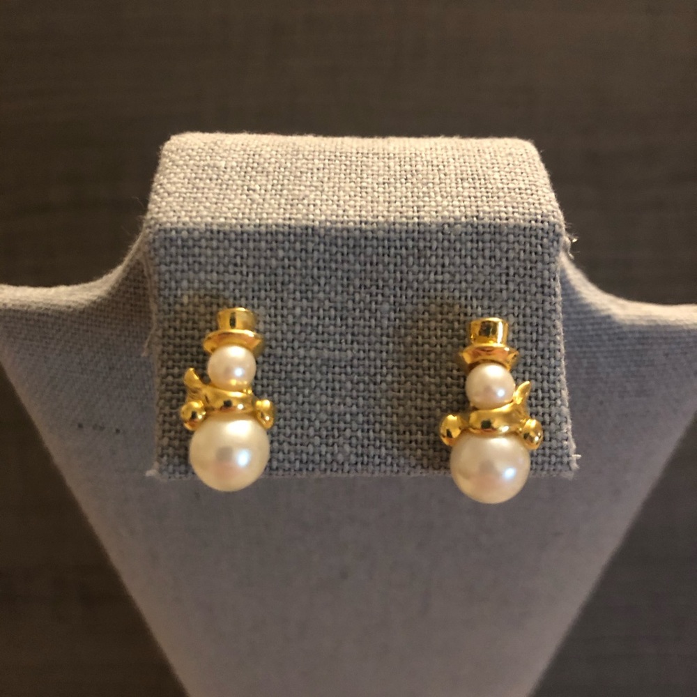 Snowman Christmas Earrings